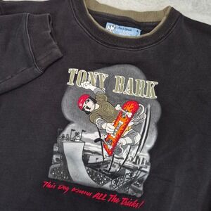 Vintage Big Dogs Kids Tony Bark Skateboard Graphic Sweatshirt Youth XL 16/18